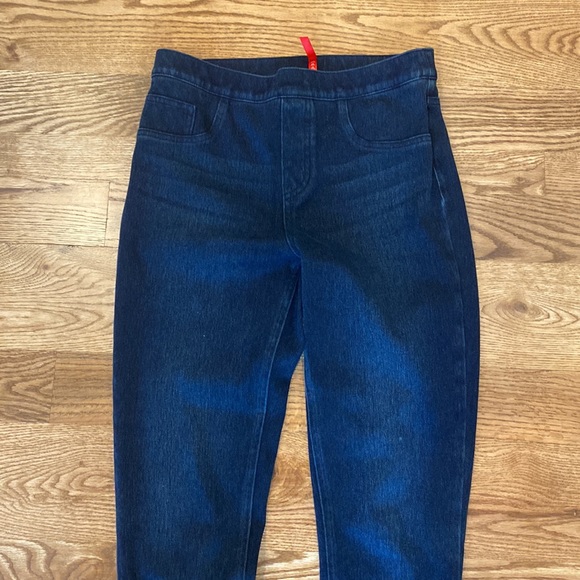 Womens Spanx high rise dark wash legging jegging bodycon normcore denim - Picture 3 of 10